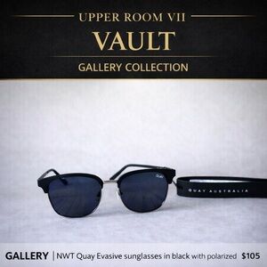 NWT Quay Evasive sunglasses in black with polarized lenses